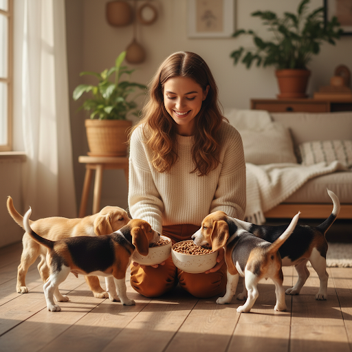 Puppies getting care